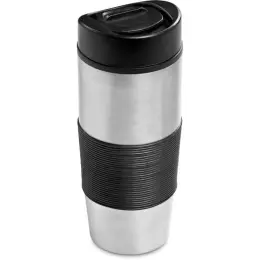 Ridge Stainless Steel & Plastic Double-Wall Tumbler Black